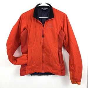 ARC'TERYX Women's Atom LT Jacket Orange Outdoors Medium Fitted Hiking Coat *flaw